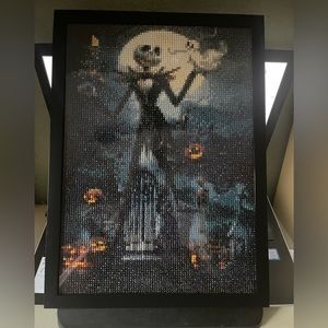 Jack Skeleton completed Diamond art with frame